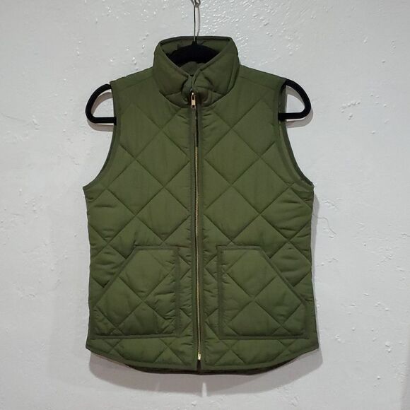J. Crew Puffer Vest in Army Green Size XS - Picture 1 of 9